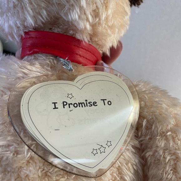 Gund Avon Exclusive Make a Promise Puppy Plush Shaggy Dog Tan 17" Stuffed Animal - Picture 4 of 12